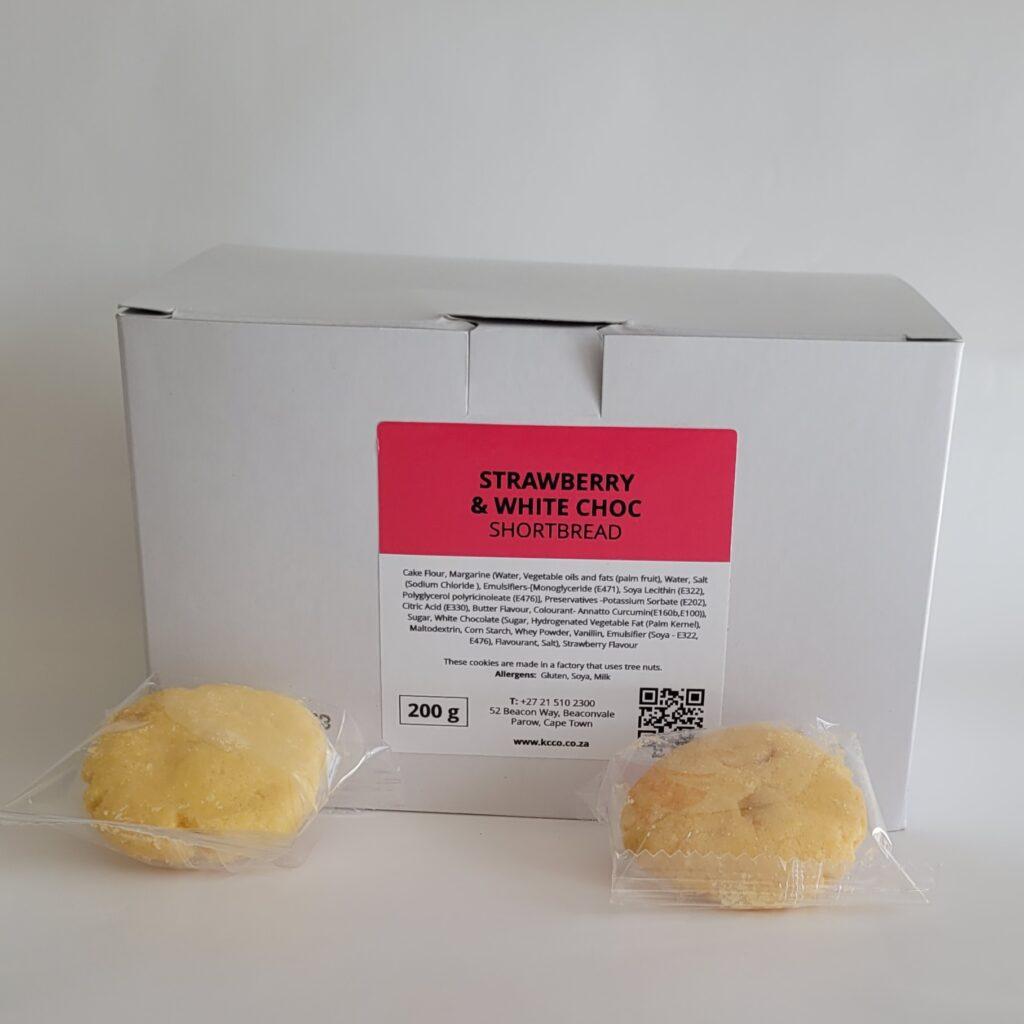 Strawberries and White Chocolate Shortbread Munchie Box - 200g